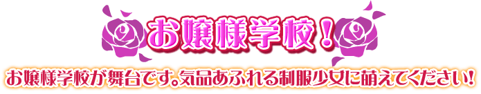 【お嬢様学校！】お嬢様学校が舞台です。気品あふれる制服少女に萌えてください！